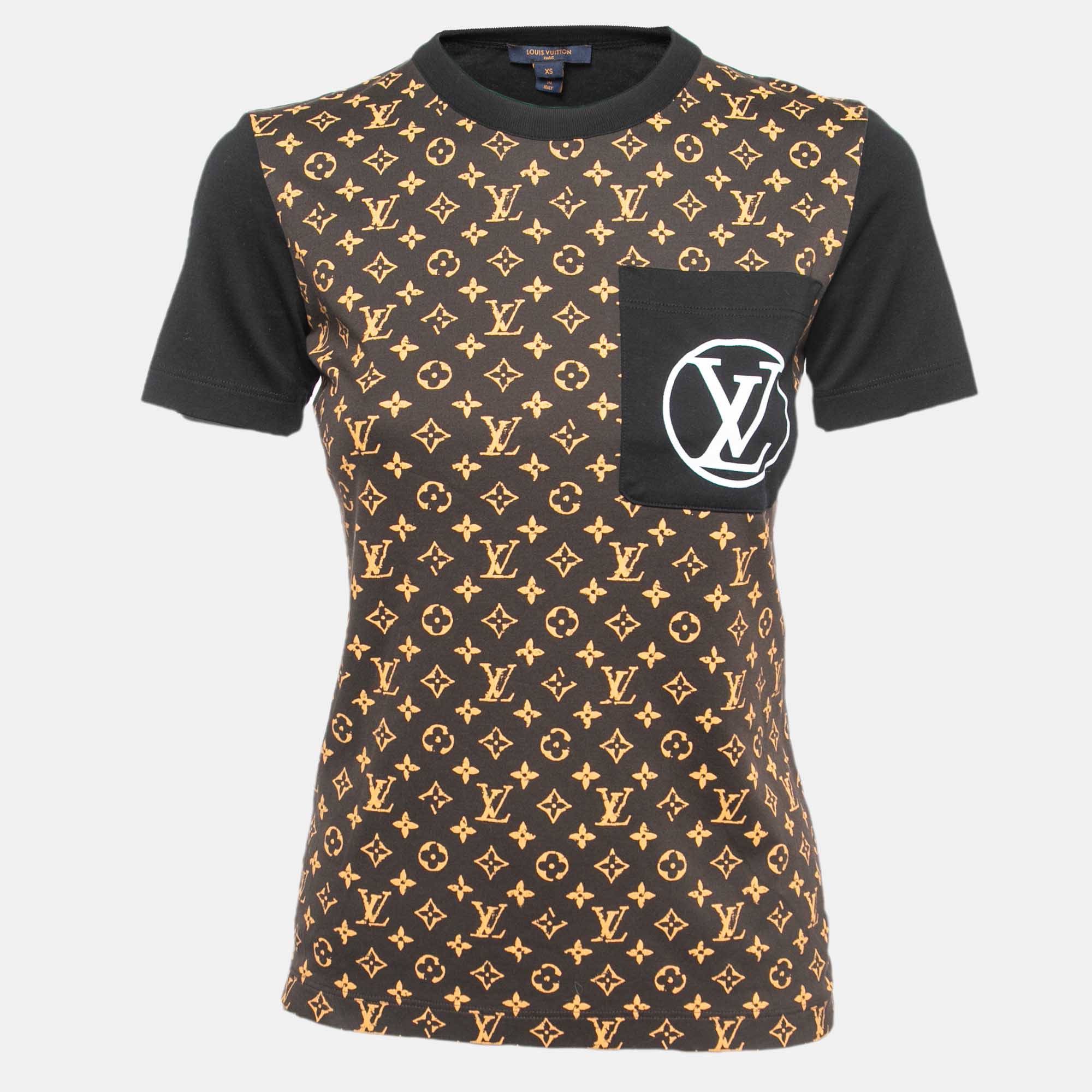 Louis Vuitton, Shirts, Black Louis Vuitton Monogram Tee