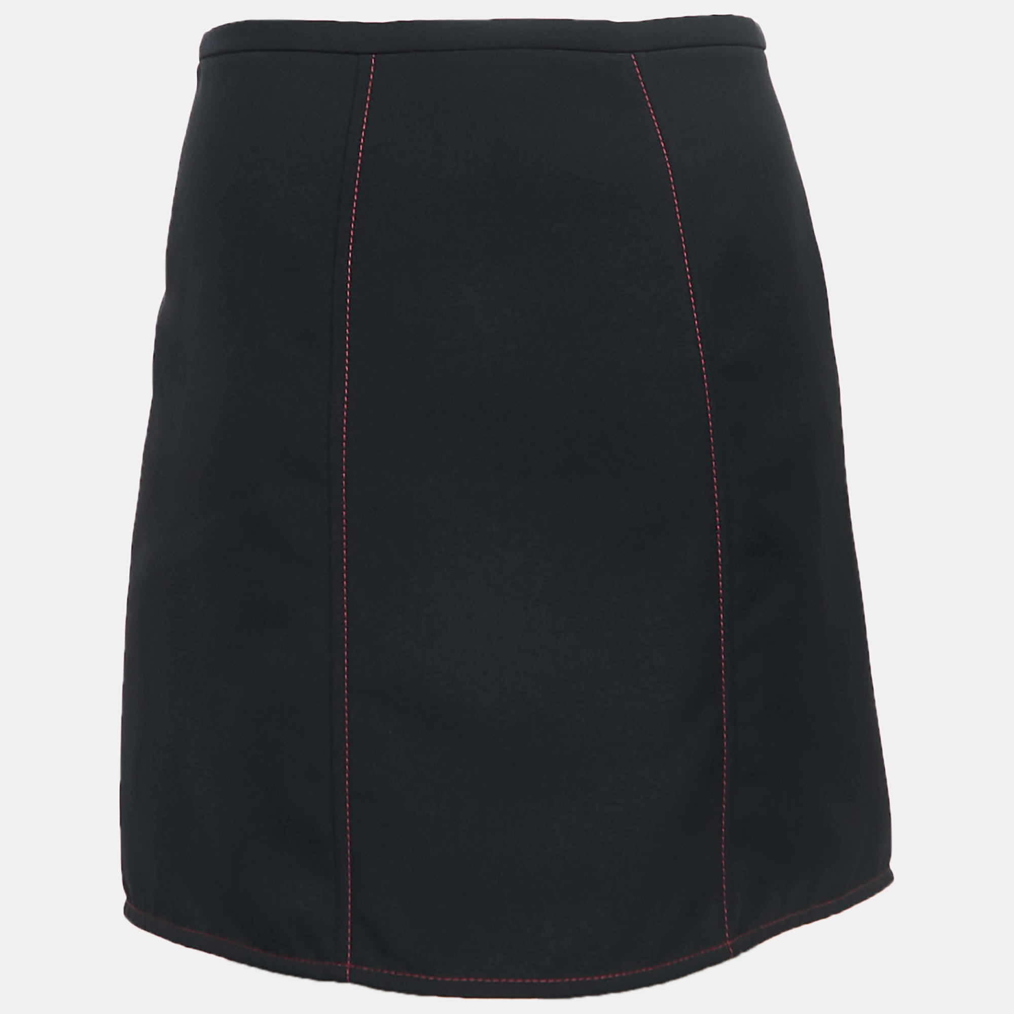 

Louis Vuitton Black Nylon Zip Front Mini Skirt