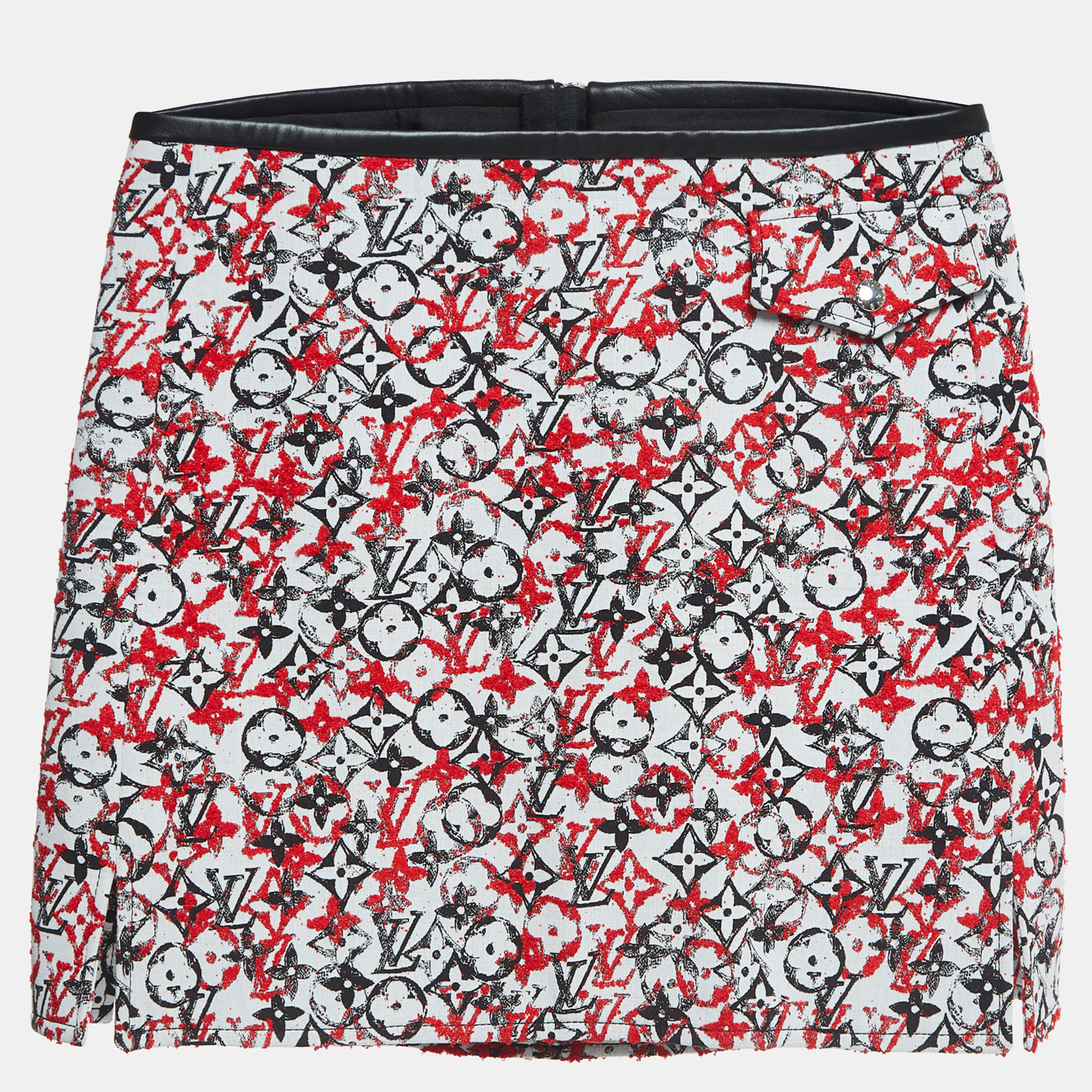Louis Vuitton Multicolor Monogram Patterned Cotton Blend Mini Skirt M