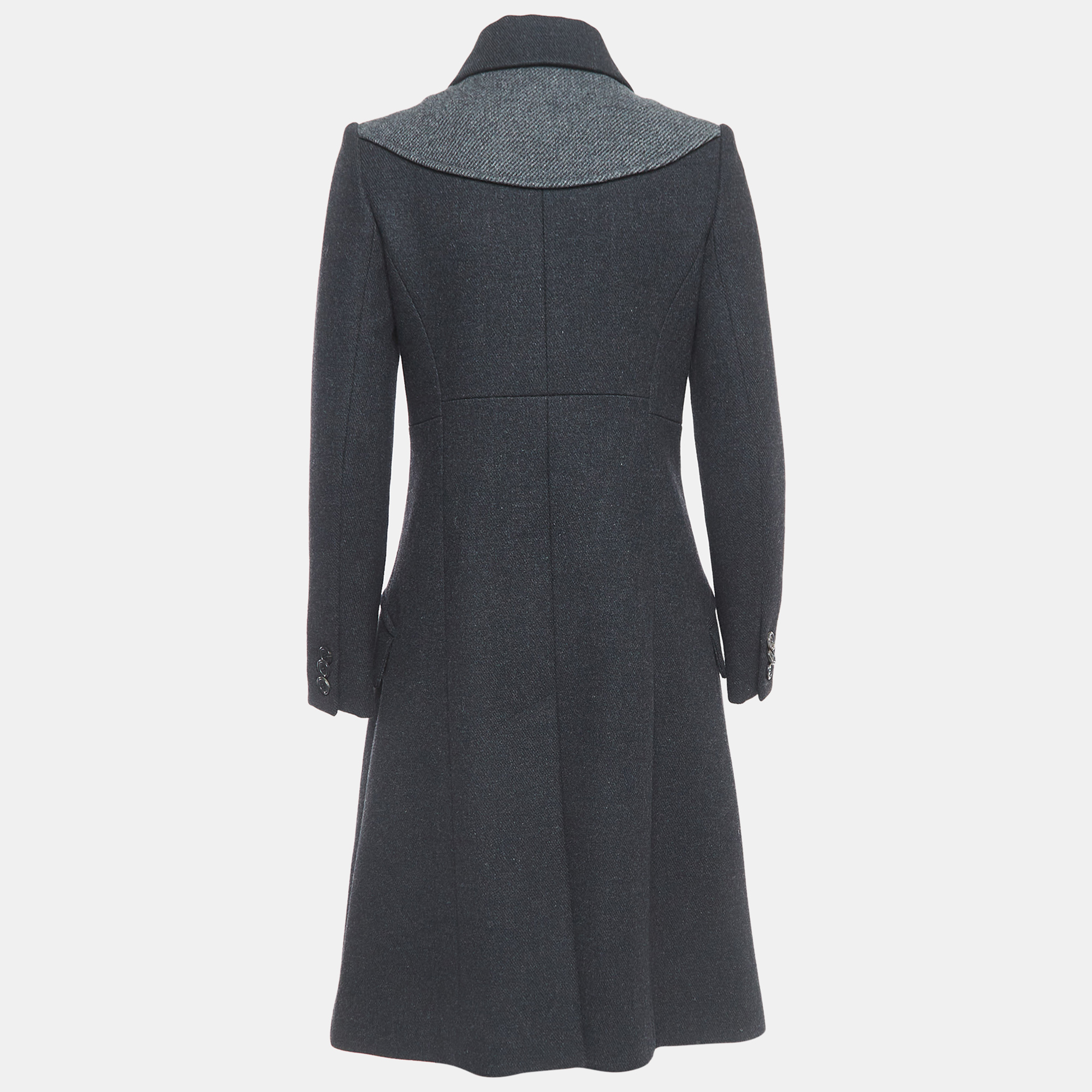 

Louis Vuitton Vintage Charcoal Grey Wool Double-Breasted Coat