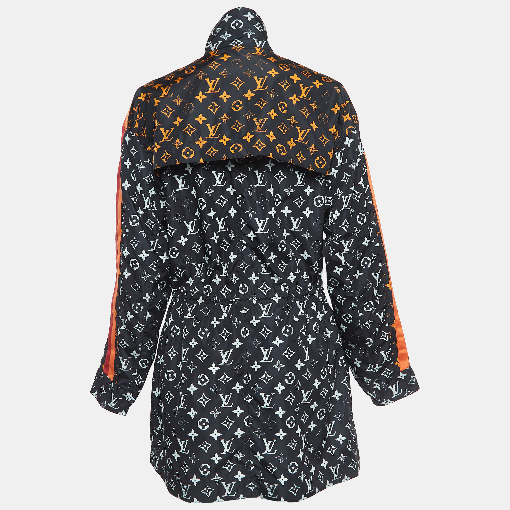 

Louis Vuitton Black Monogram Nylon Zip Front Parker Jacket