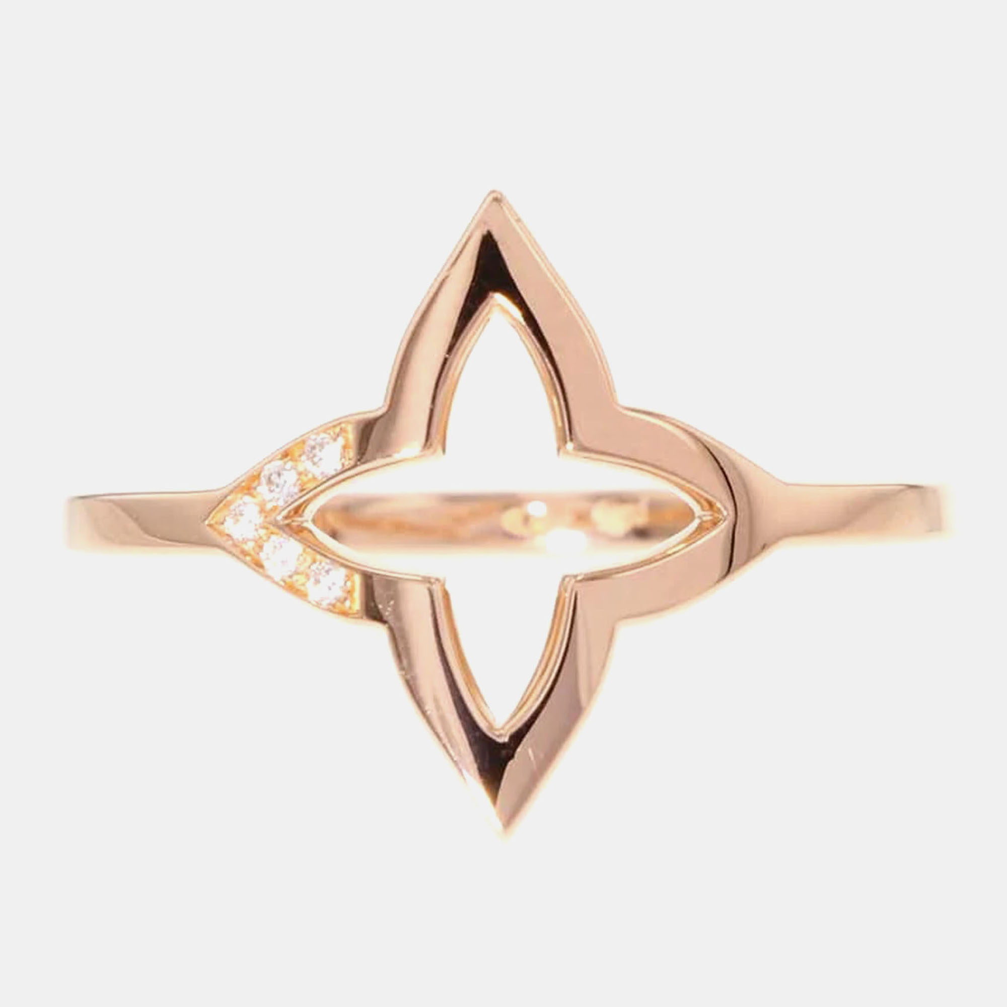 

Louis Vuitton 18K Pink Gold Ombre Blossom Ring EU 53