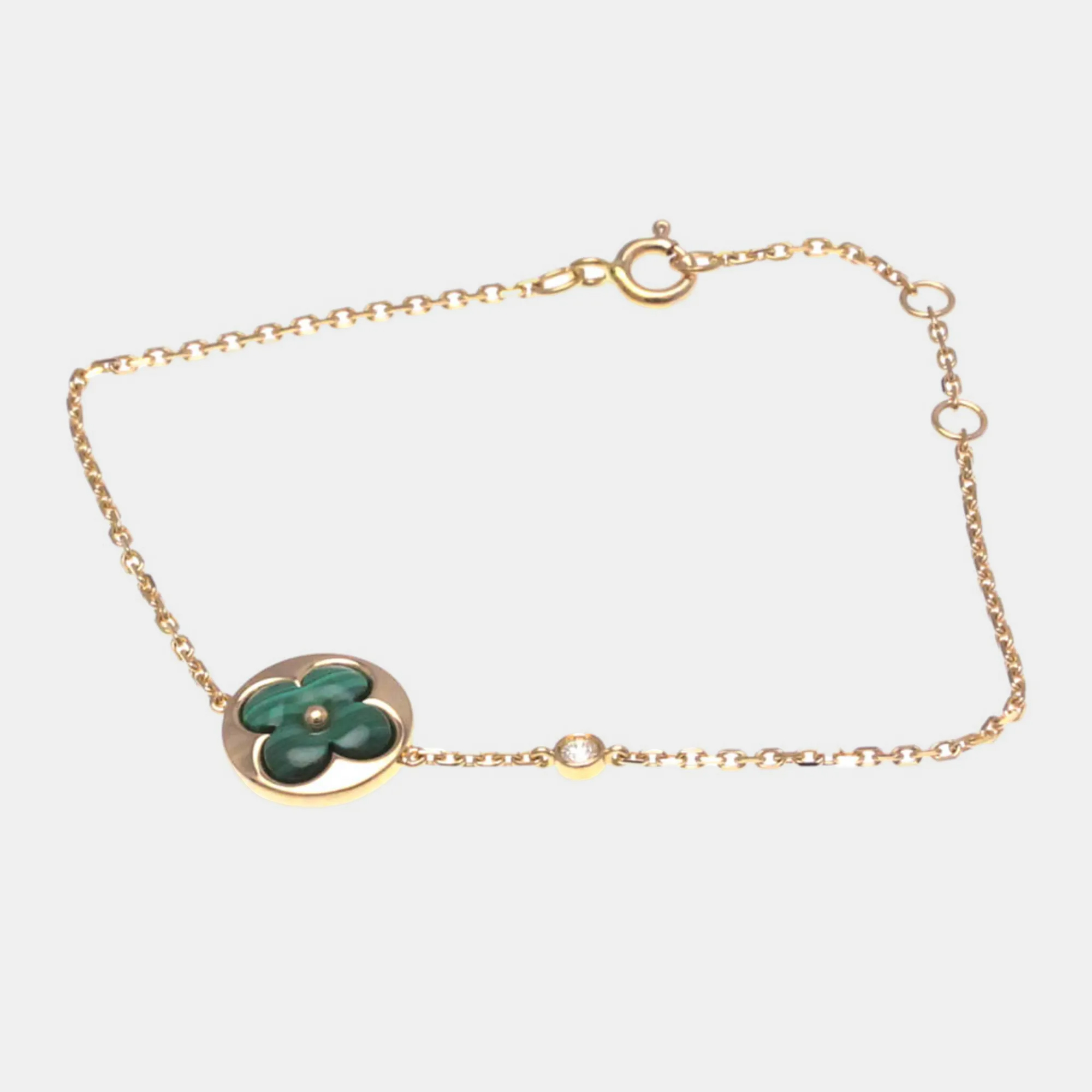 

Louis Vuitton Sun Blossom BB 18K Pink Gold Malachite Charm Bracelet