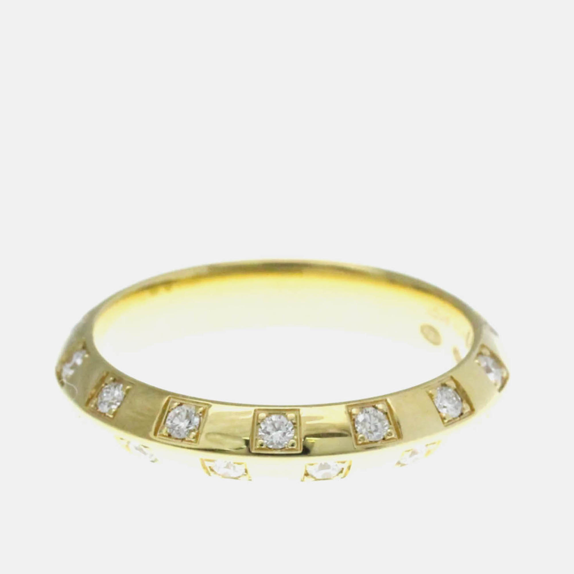 

Louis Vuitton Le Damier Yellow Gold 18K Diamond Band Ring