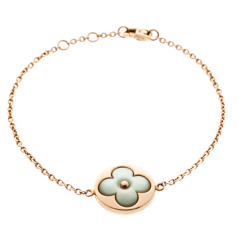 Louis Vuitton Rose Gold and Mother of Pearl Color Blossom Sun Bracelet -  Ruby Lane