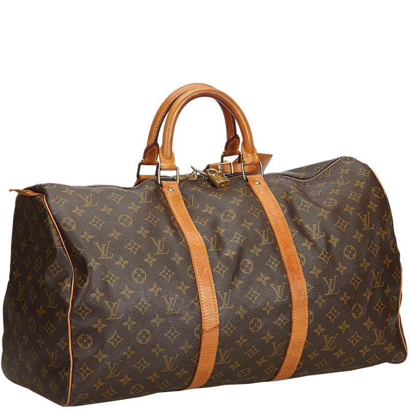 

Louis Vuitton Monogram Canvas Keepall 50 Bag, Brown