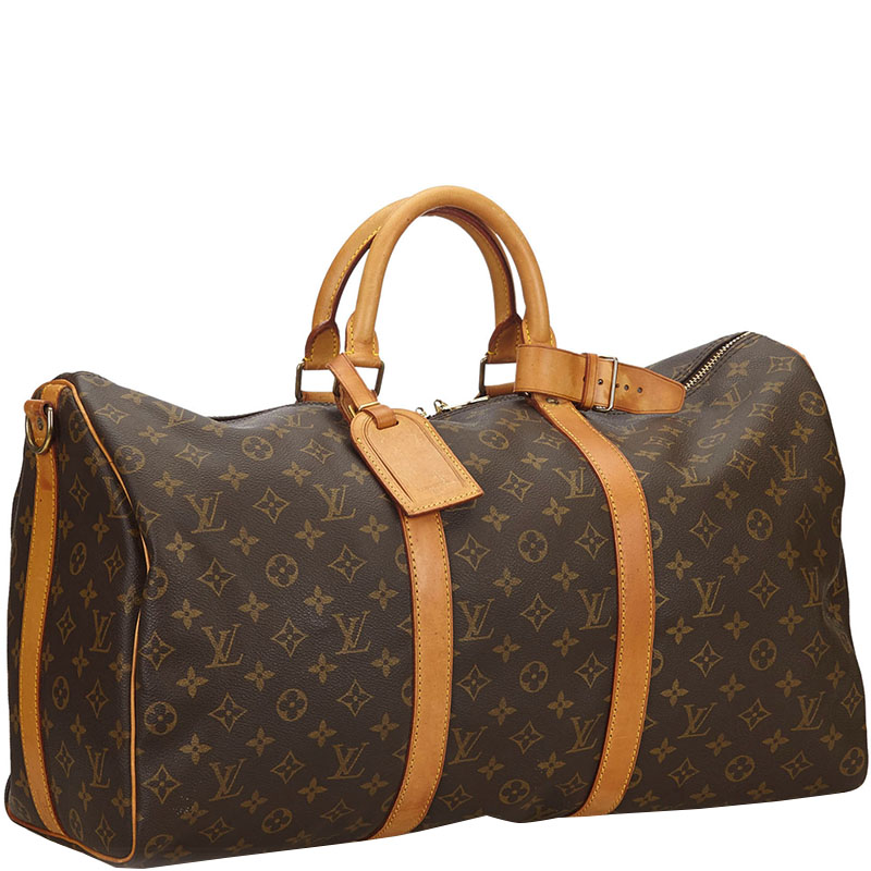 

Louis Vuitton Monogram Canvas Keepall Bandouliere 50 Bag, Brown