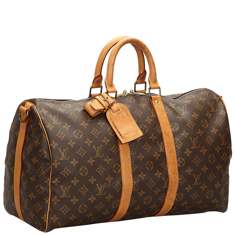 

Louis Vuitton Monogram Canvas Keepall Bandouliere 45 Bag, Brown