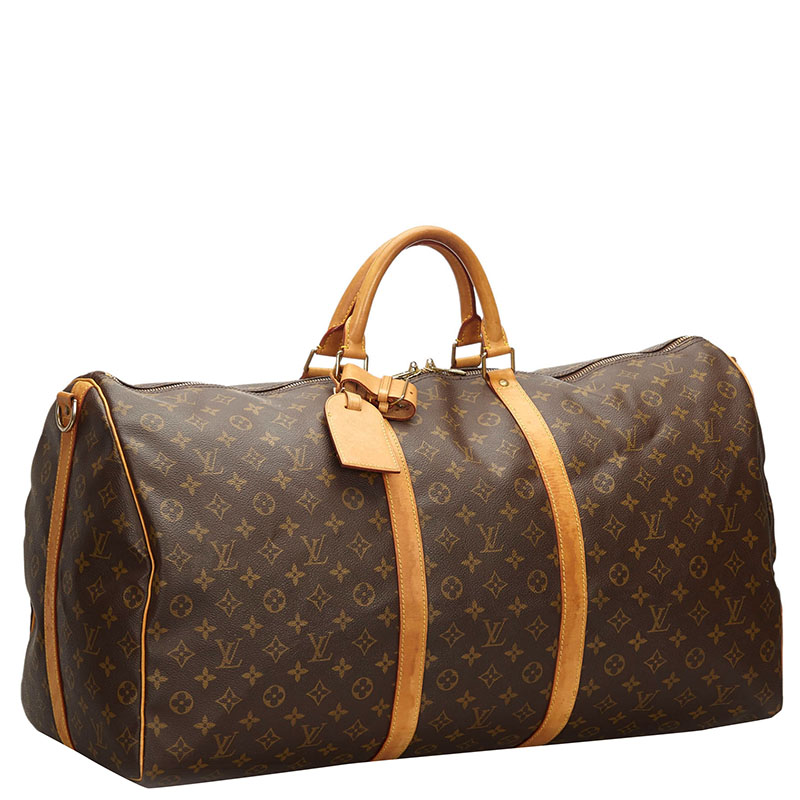 

Louis Vuitton Monogram Canvas Keepall Bandouliere 60, Brown