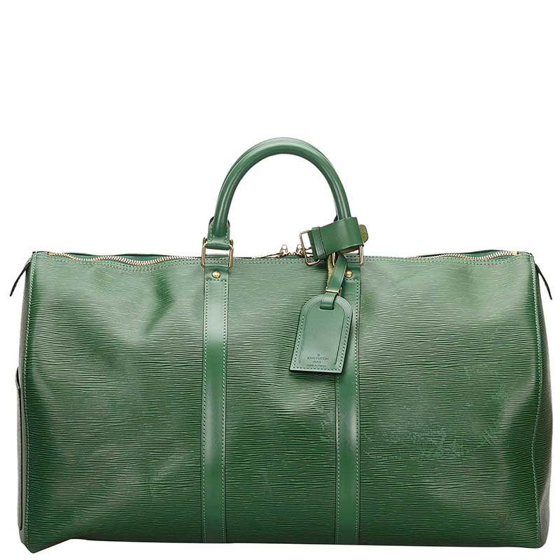 Louis Vuitton Green Epi Leather Keepall 50 Bag