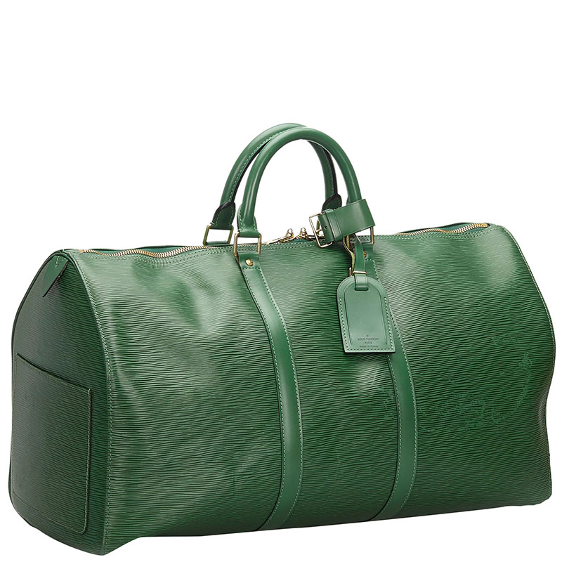 Louis Vuitton Green Epi Leather Keepall 45 Bag Louis Vuitton | The Luxury  Closet
