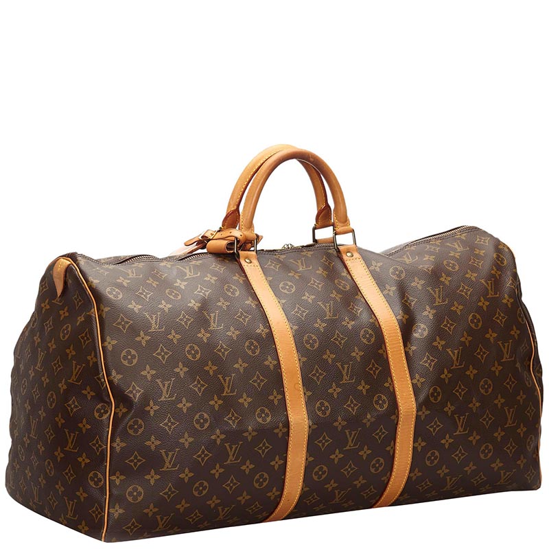 

Louis Vuitton Monogram Canvas Keepall Bandouliere 60, Brown