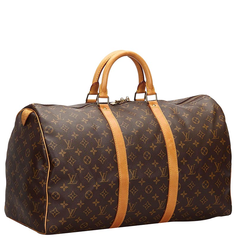 

Louis Vuitton Monogram Canvas Keepall Bandouliere 50 Bag, Brown