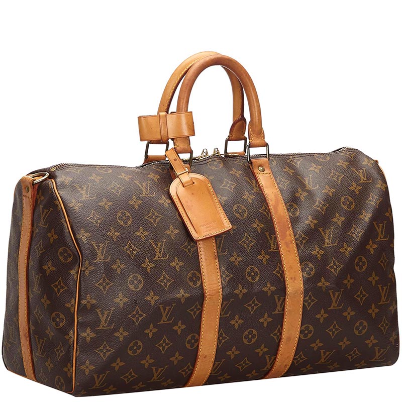 

Louis Vuitton Monogram Canvas Keepall Bandouliere 45 Bag, Brown