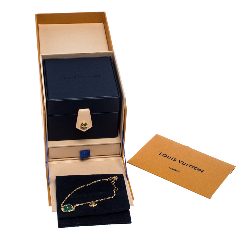 Louis Vuitton Color Blossom BB Sun Malachite Diamond 18K Rose Gold Bracelet