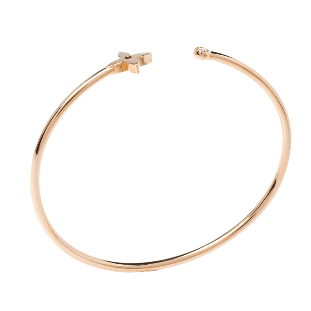 

Louis Vuitton Idylle Blossom Diamond 18K Rose Gold Twist Cuff Bracelet