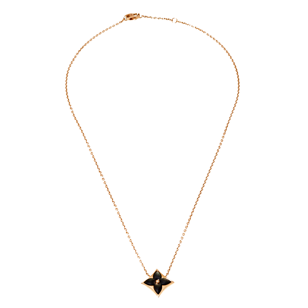 

Louis Vuitton Color Blossom Star Mother of Pearl 18K Rose Gold Pendant Necklace