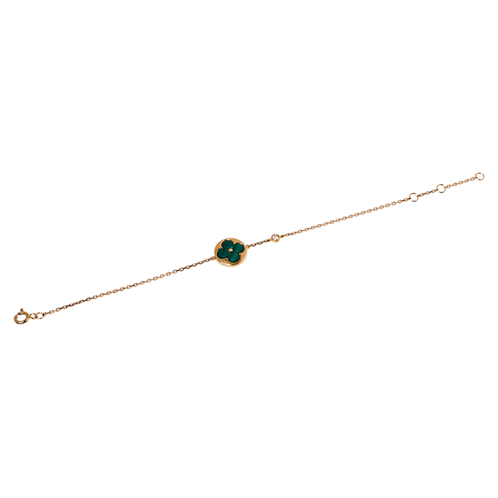 

Louis Vuitton Color Blossom BB Sun Malachite Diamond 18K Rose Gold Bracelet