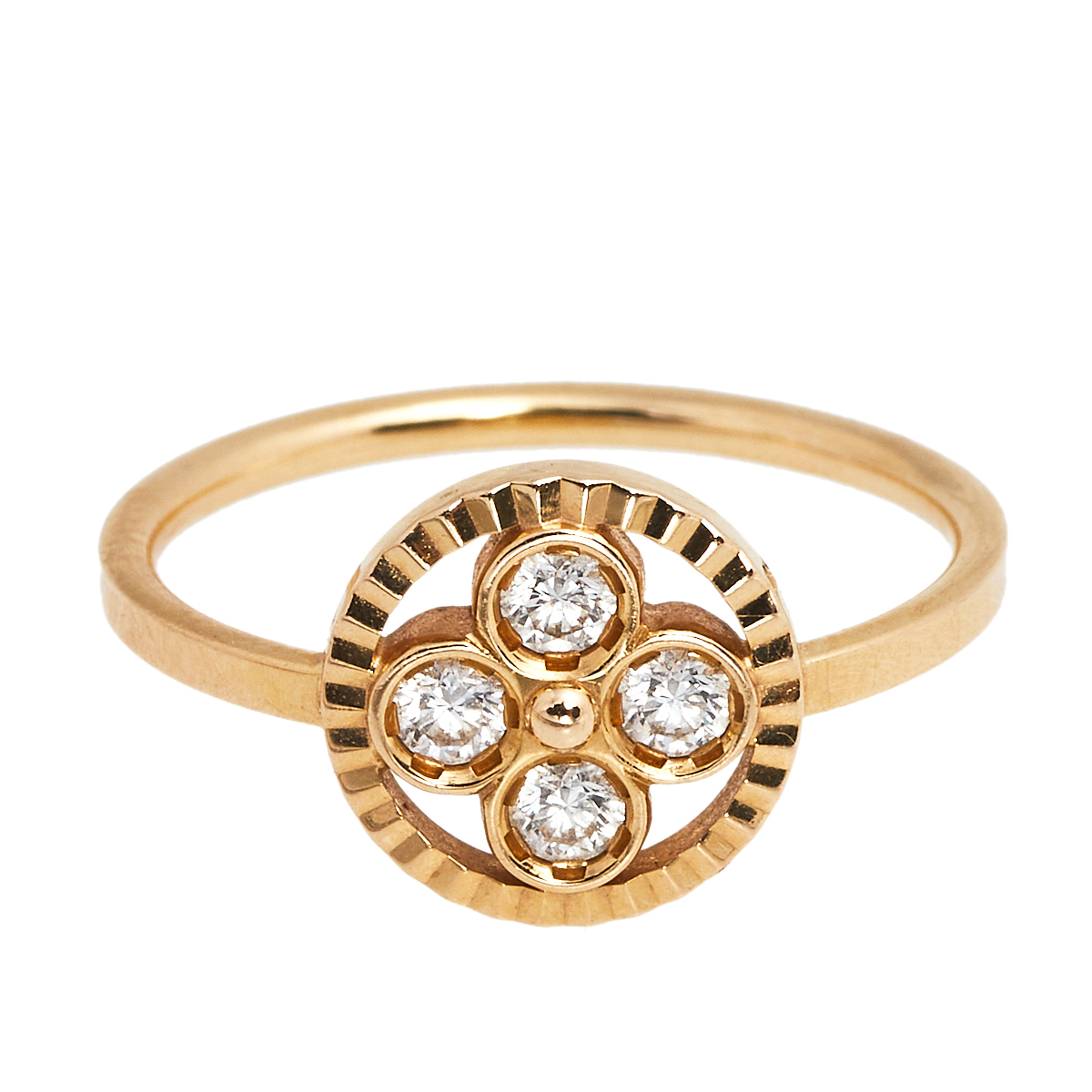 

Louis Vuitton Blossom BB Diamond 18k Rose Gold Ring Size