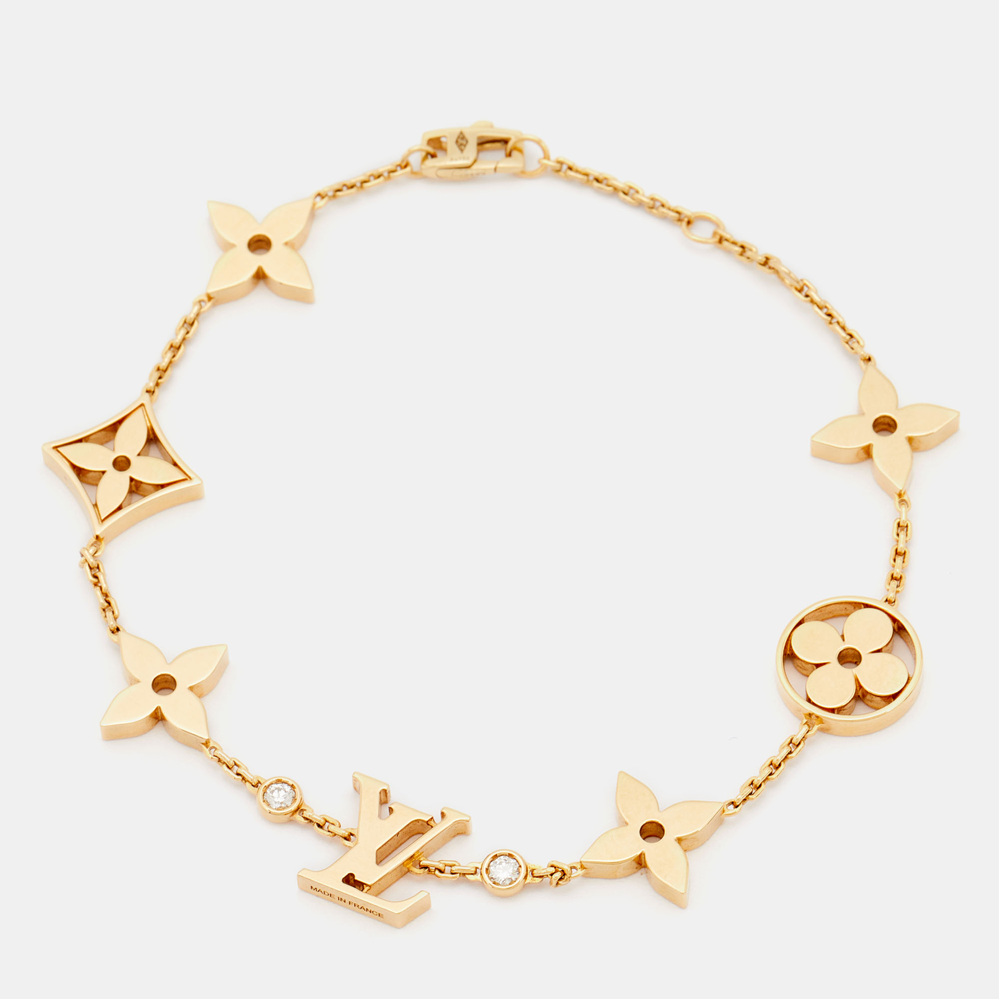 Pre-owned Louis Vuitton Gold Flower Full Bracelet, ModeSens