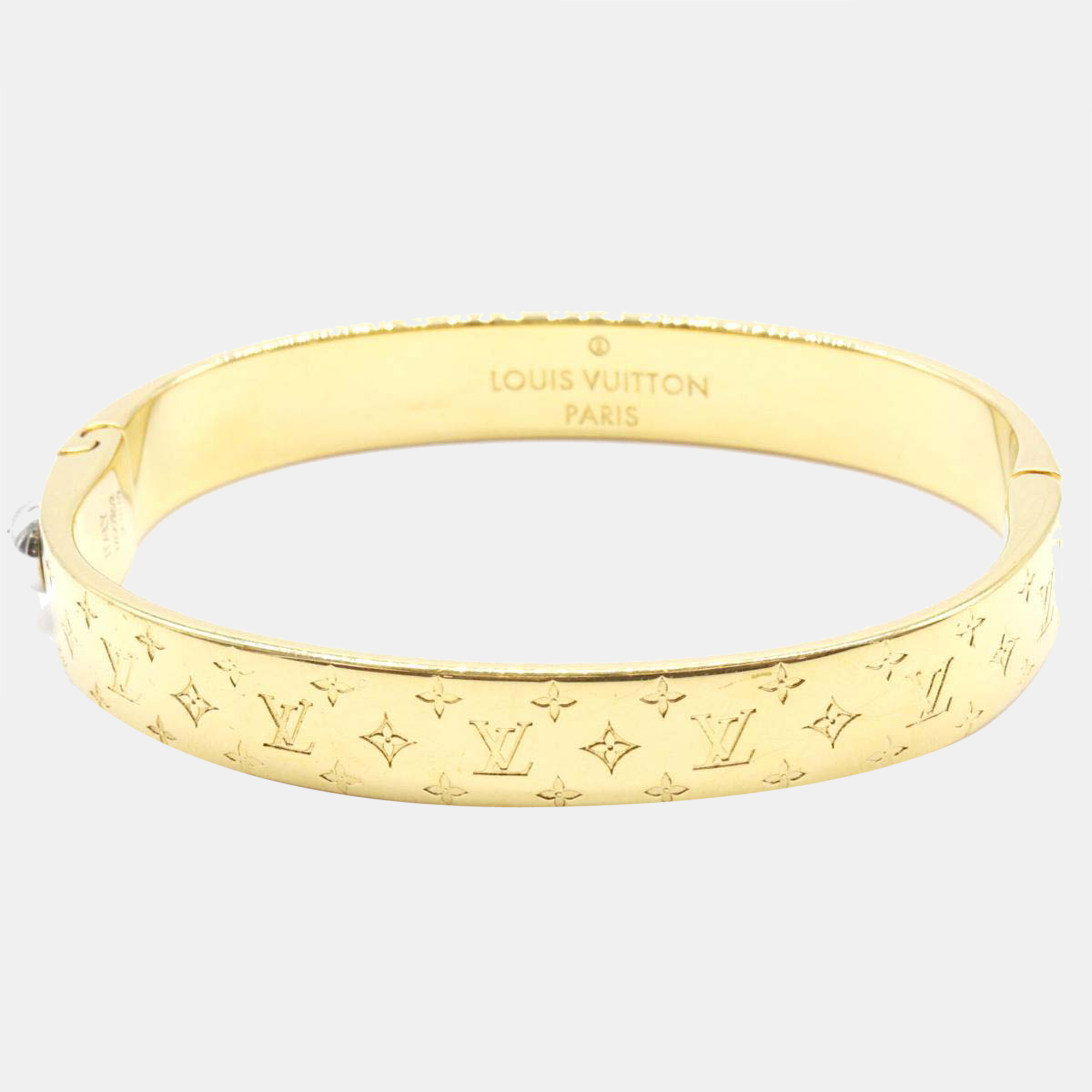 

Louis Vuitton Gold Metal Nanogram Cuff Bracelet