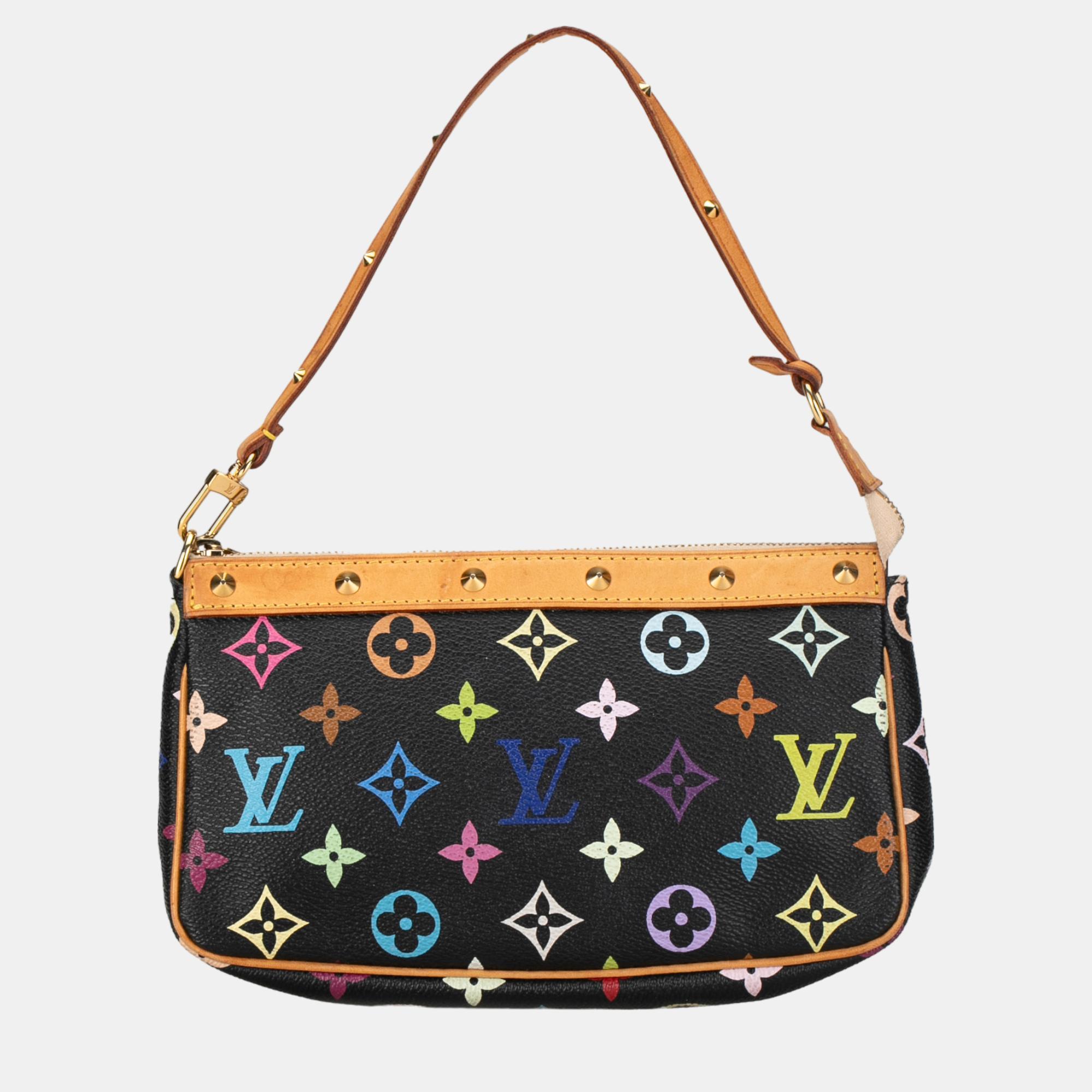 

Louis Vuitton Black Monogram Multicolore Pochette Accessoires