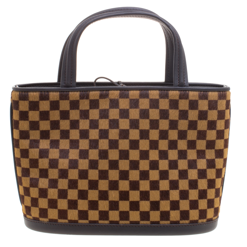 مملوكة مسبقًا Louis Vuitton Damier Ebene Sauvage Pony Hair Impala Bag