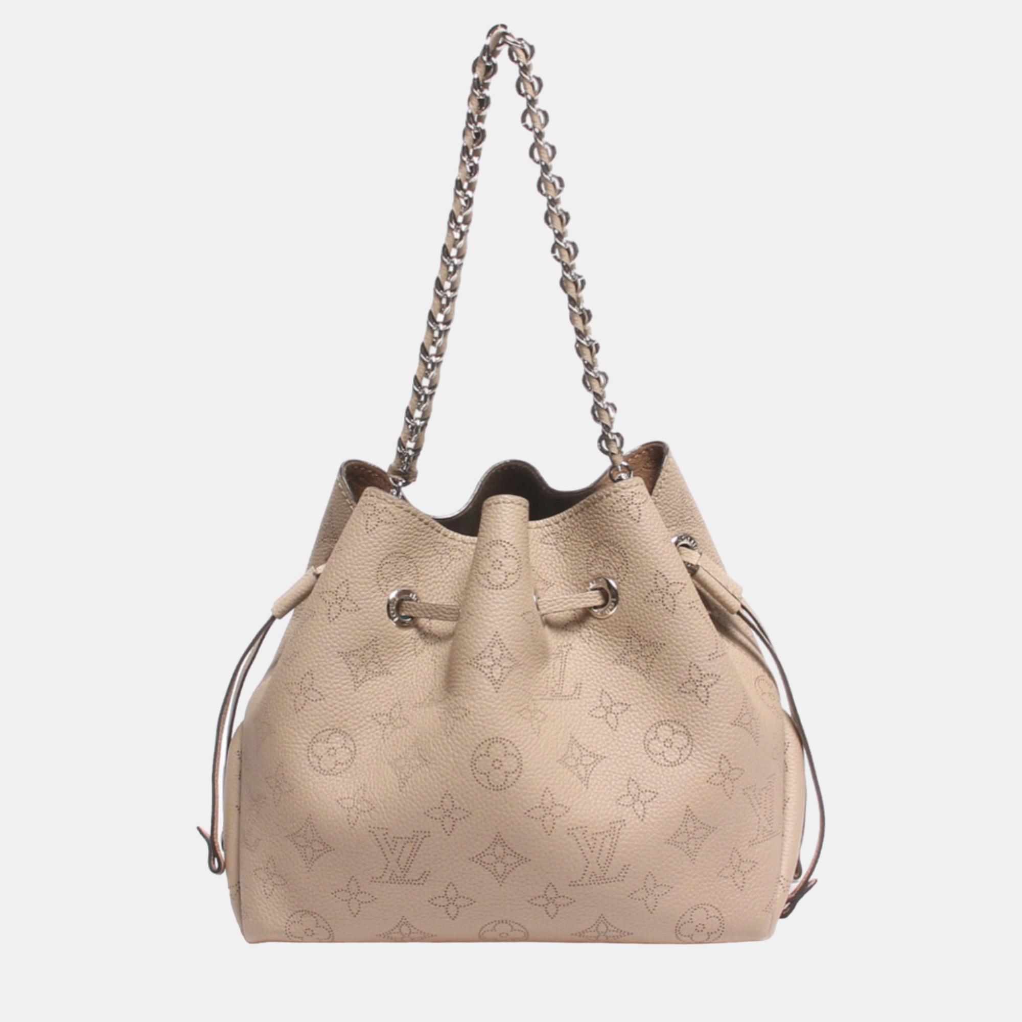 

Louis Vuitton Beige Mahina Leather Bella Tote Bag