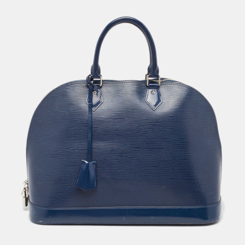 

Louis Vuitton Indigo Epi Leather Alma GM Bag, Blue