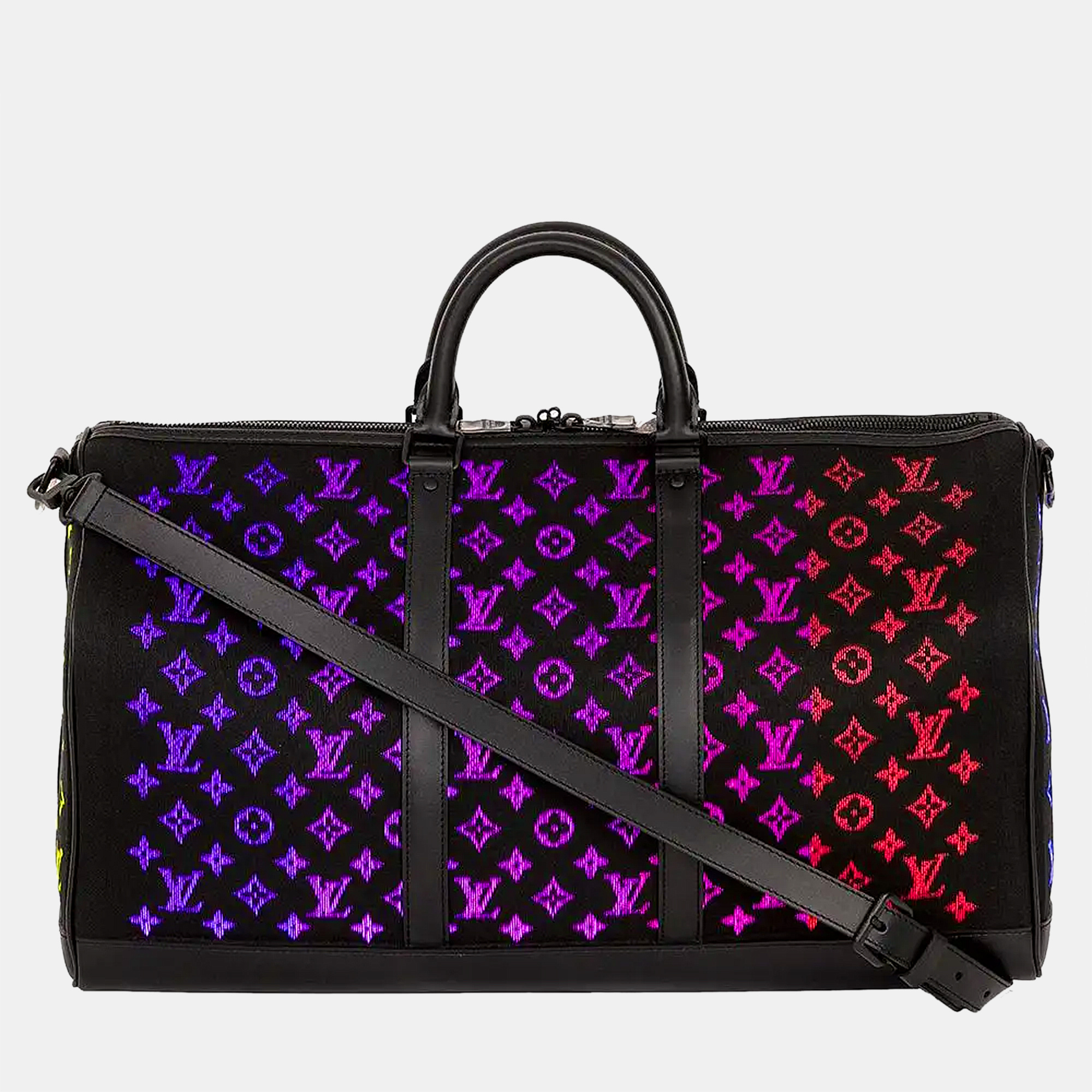 

Louis Vuitton Monogram Light Up Keepall Bandouliere 50 Bag, Black