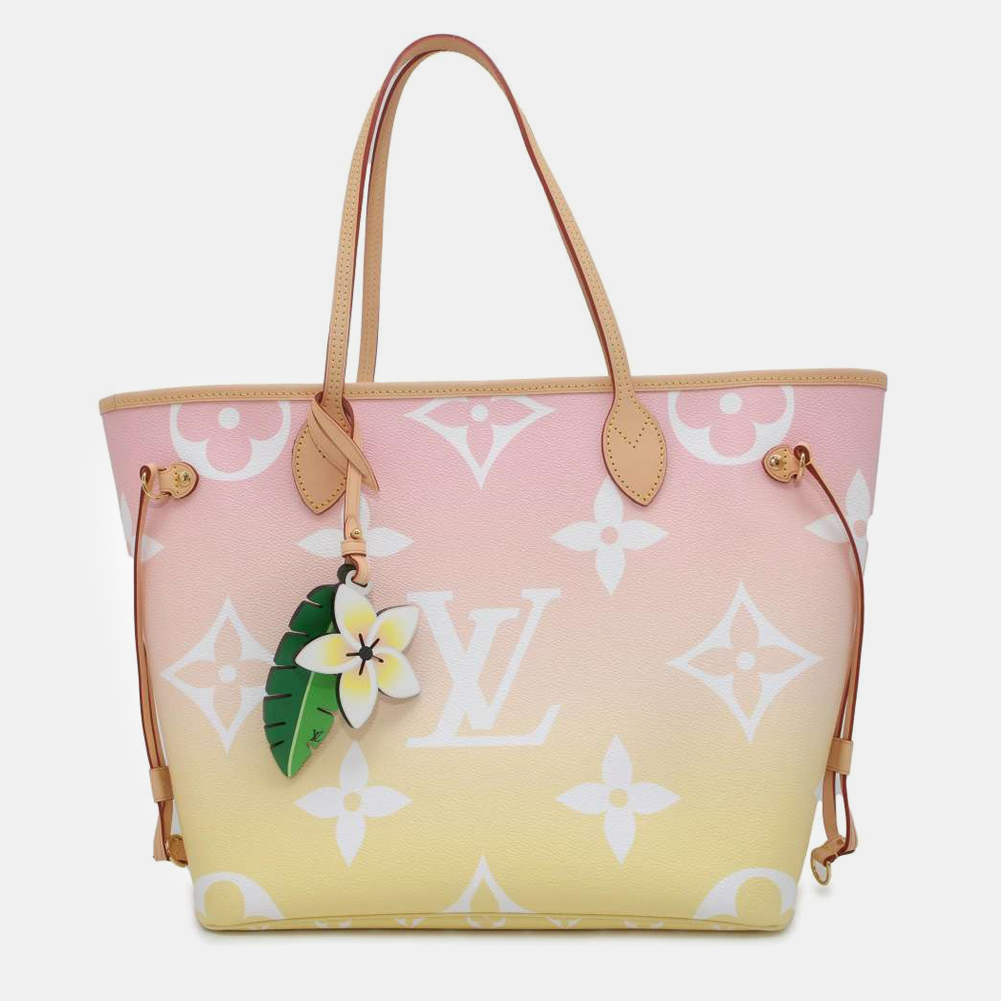 

Louis Vuitton Rose Claire Monogram Giant by the Pool Canvas Neverfull MM Tote Bag, Pink