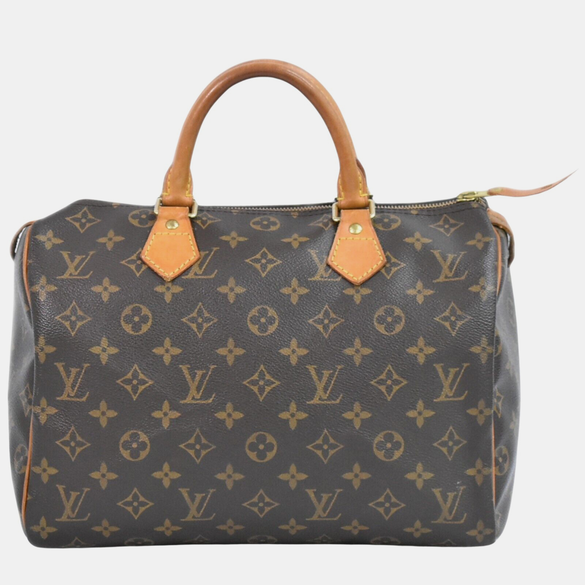 

Louis Vuitton Brown Canvas Speedy 30 Satchel Bag