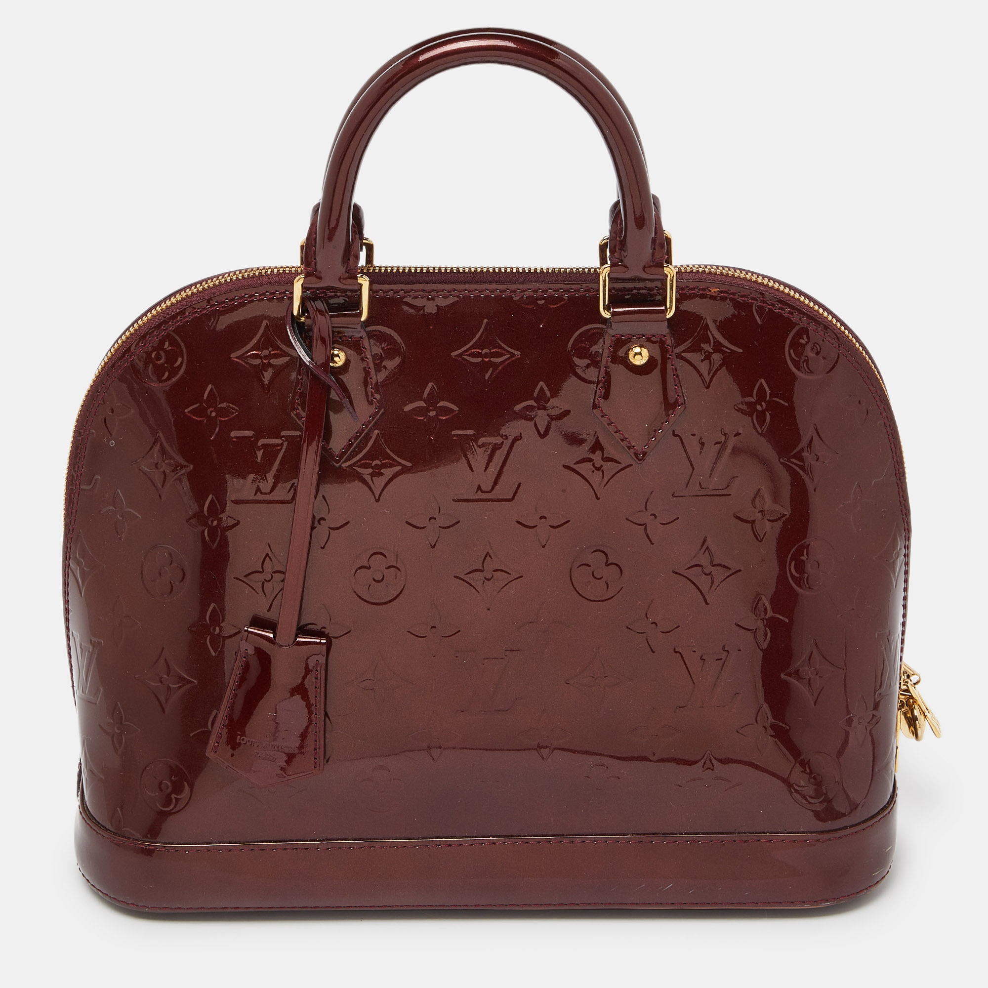 

Louis Vuitton Rouge Fauviste Monogram Vernis Alma PM Bag, Red