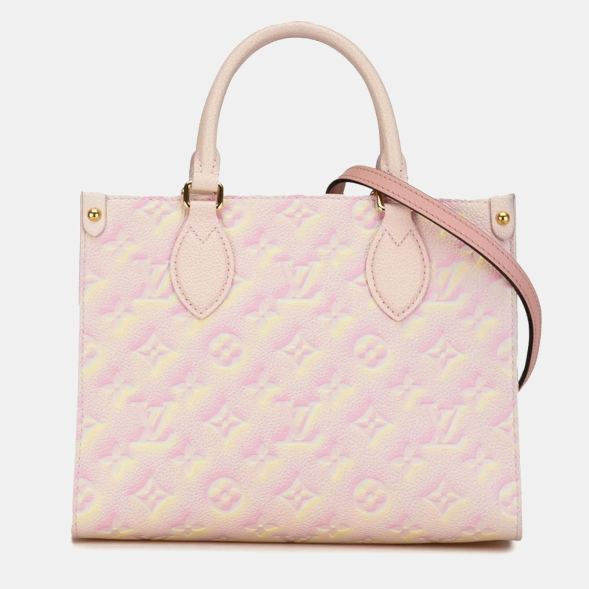 

Louis Vuitton Pink Monogram Empreinte Summer Stardust OnTheGo PM Tote Bag