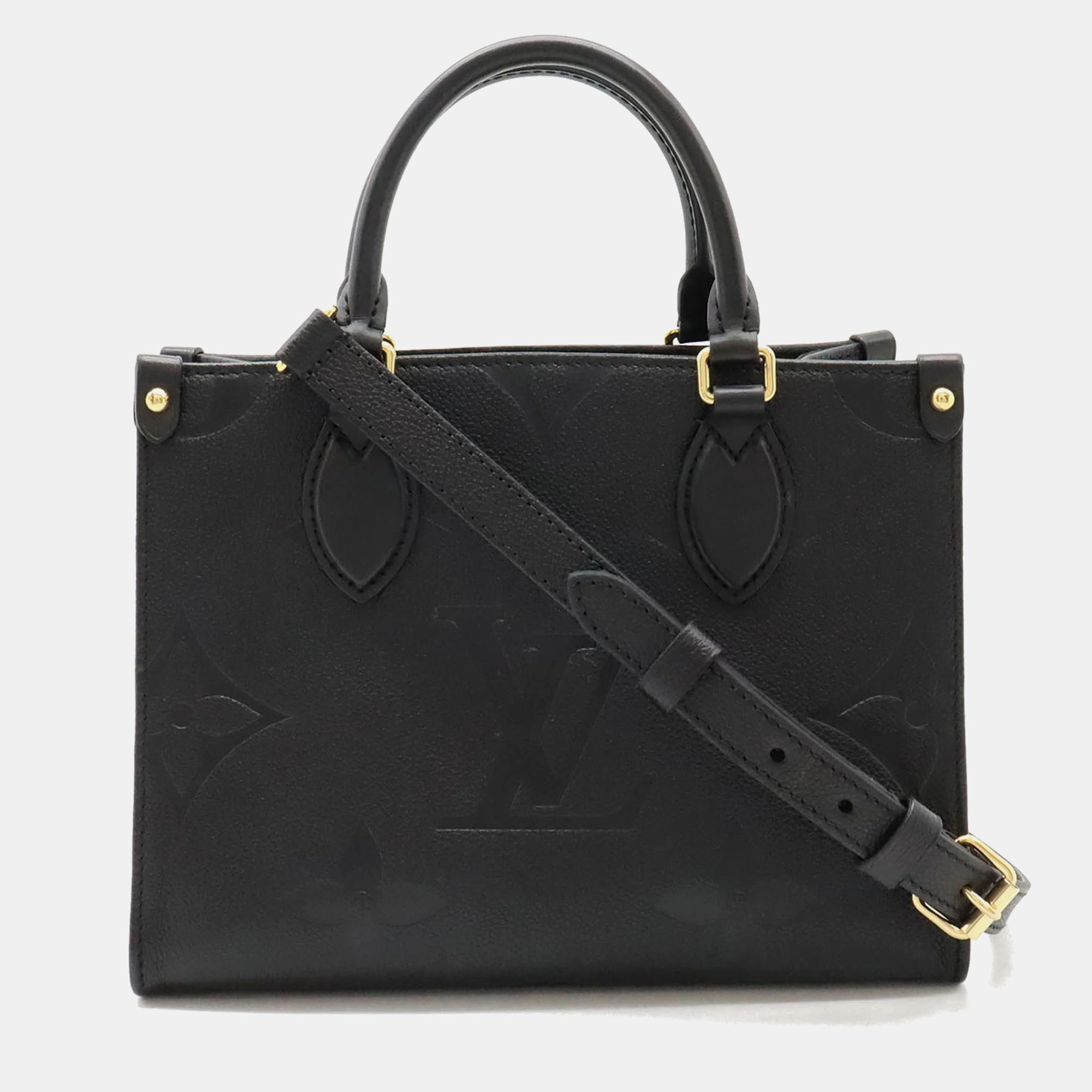 

Louis Vuitton Black Leather PM Onthego Tote Bag