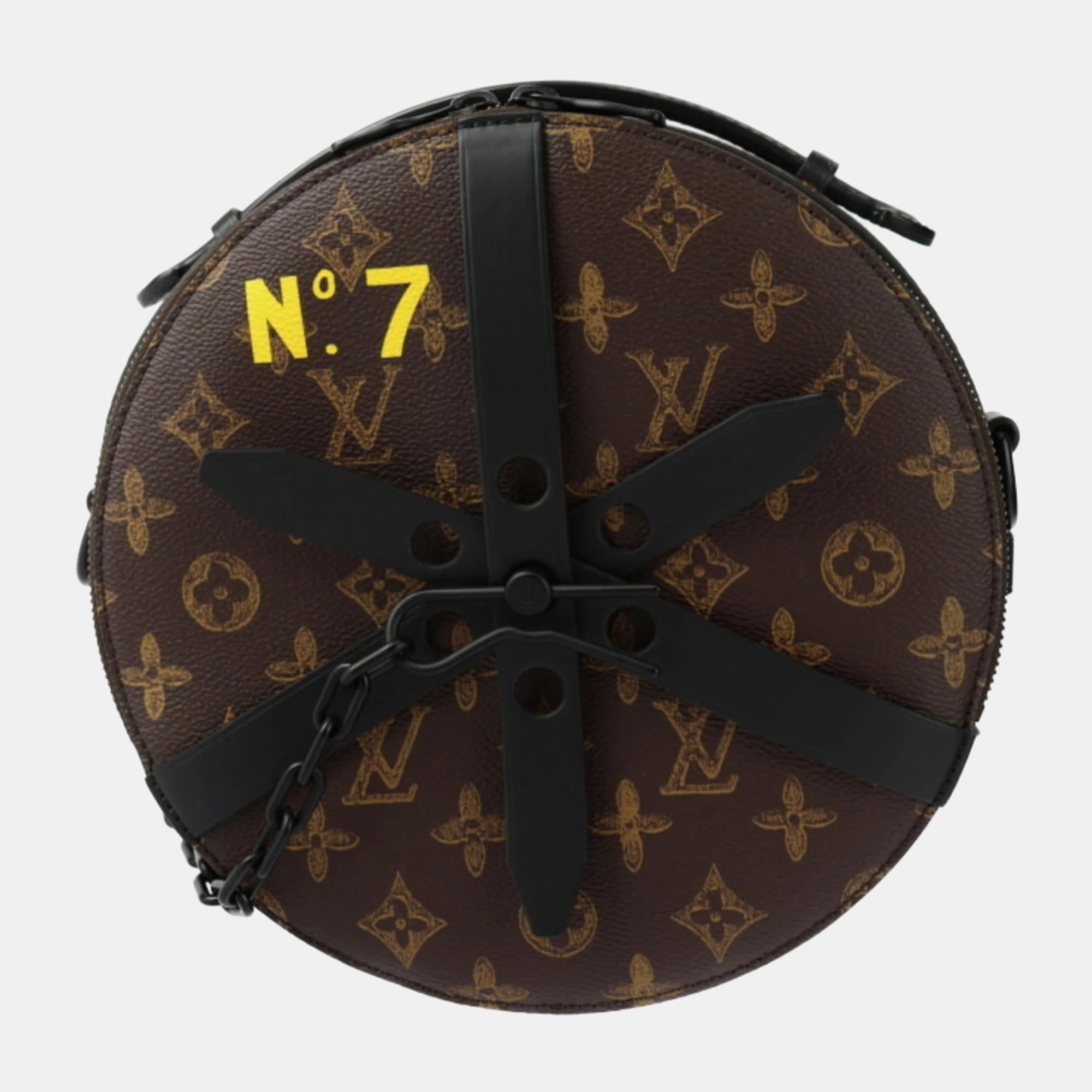 

Louis Vuitton Black/ Brown Monogram N°7 Monogram Wheel Box