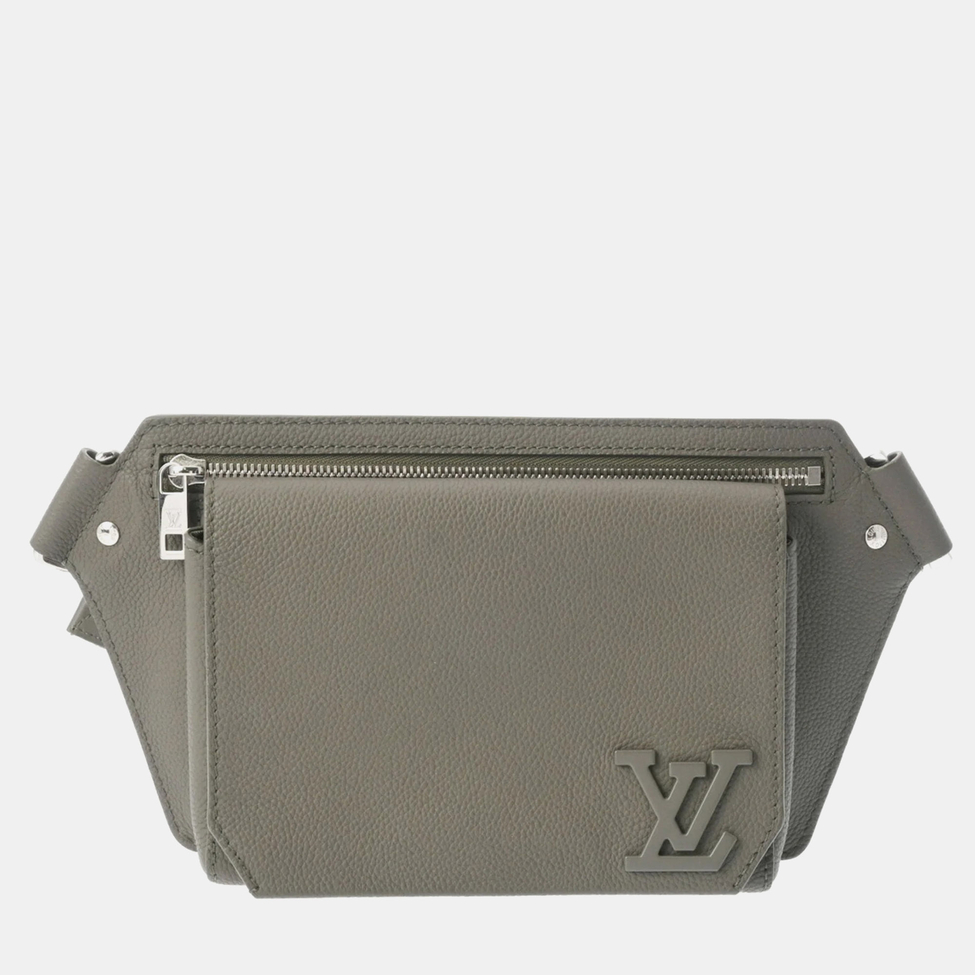 

Louis Vuitton Khaki Calf Leather Aerogram Slingbag, Brown