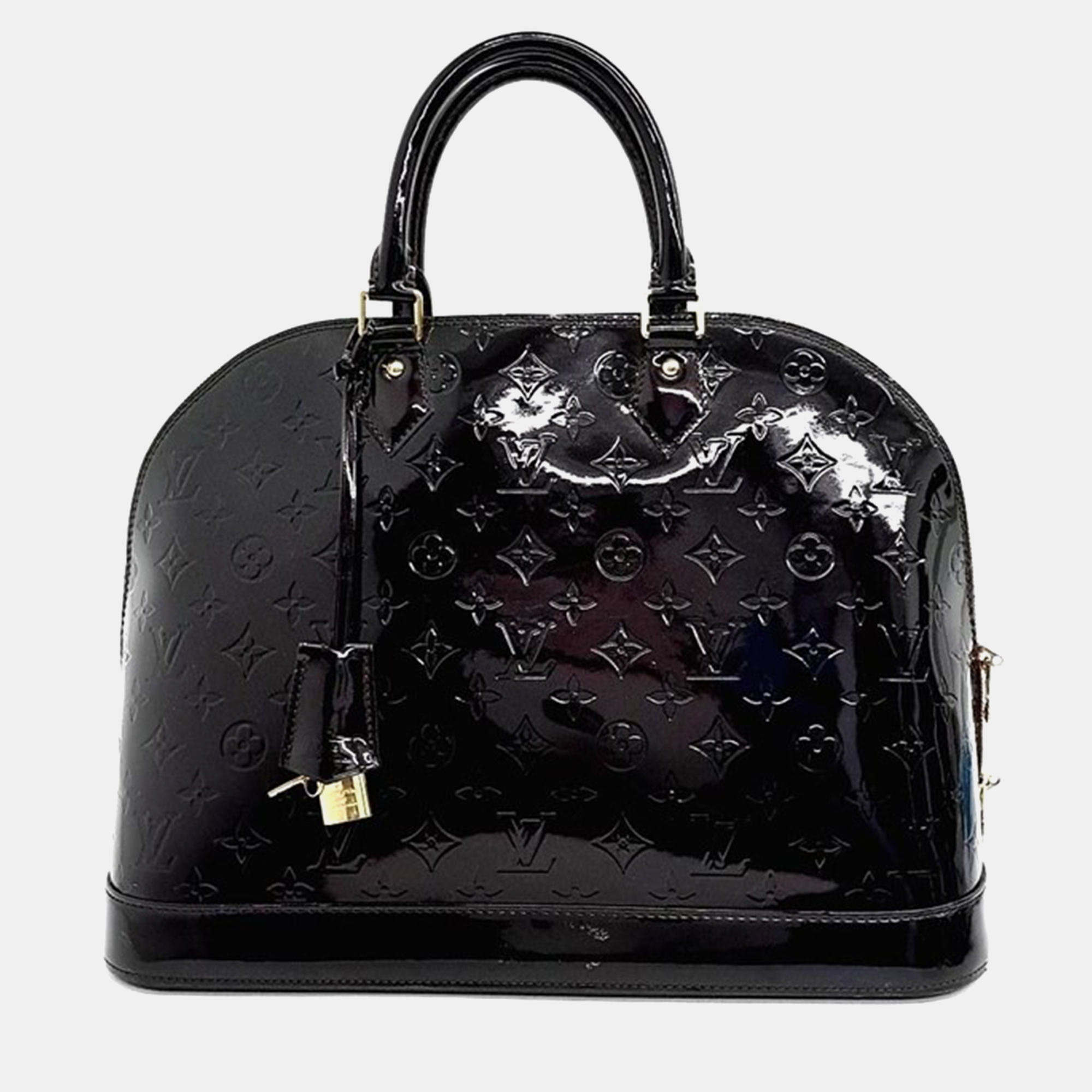 

Louis Vuitton Vernis Alma MM M93595 Bag, Black