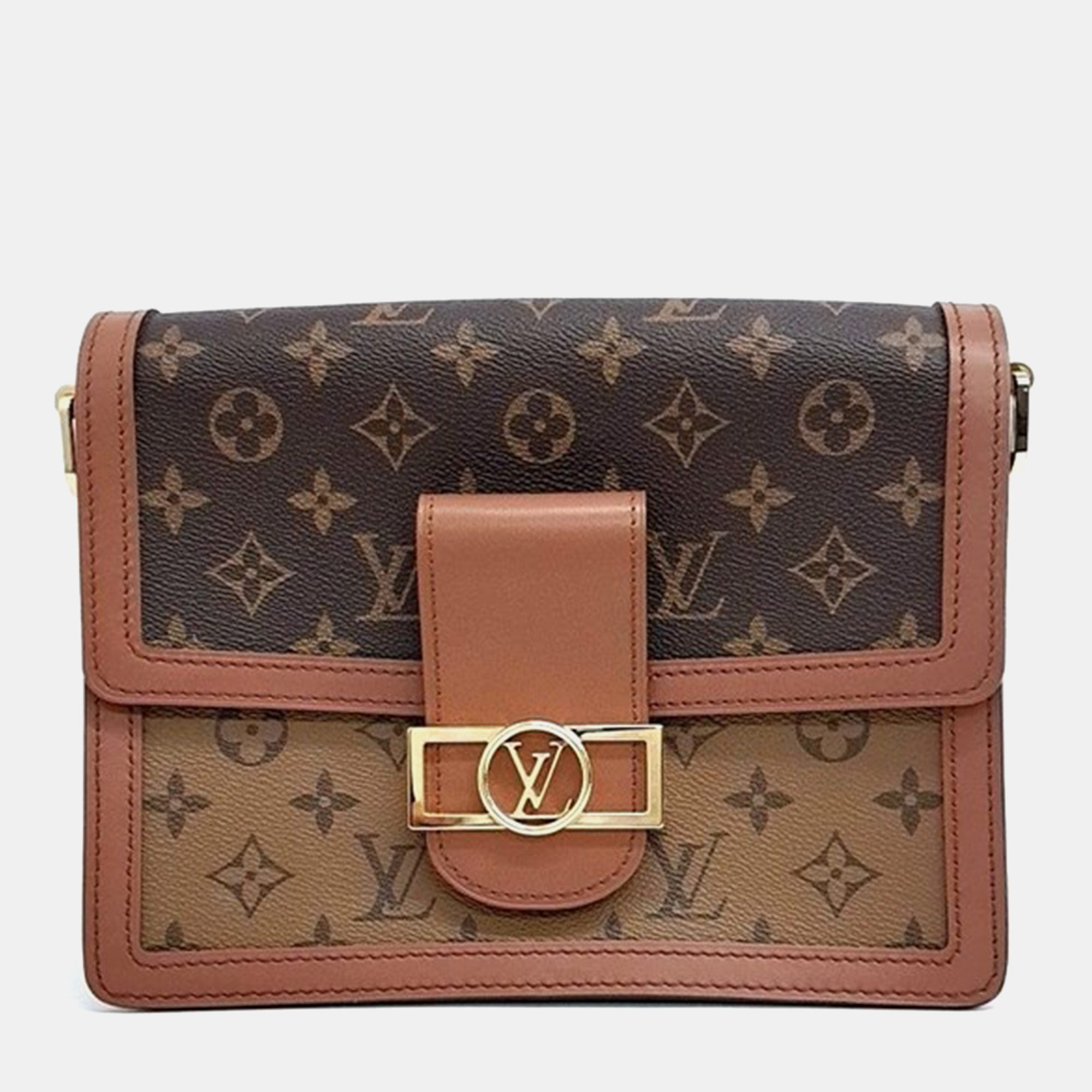 Pre-owned Louis Vuitton Dauphine Mm M45958 Bag In Brown