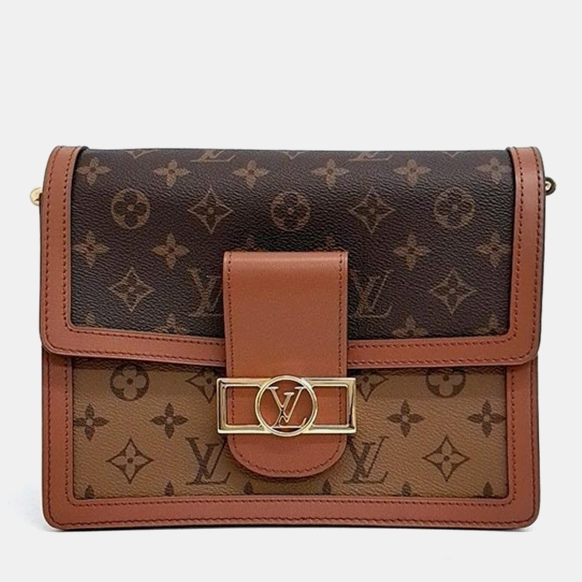 Pre-owned Louis Vuitton Dauphine Mm M45958 Bag In Brown