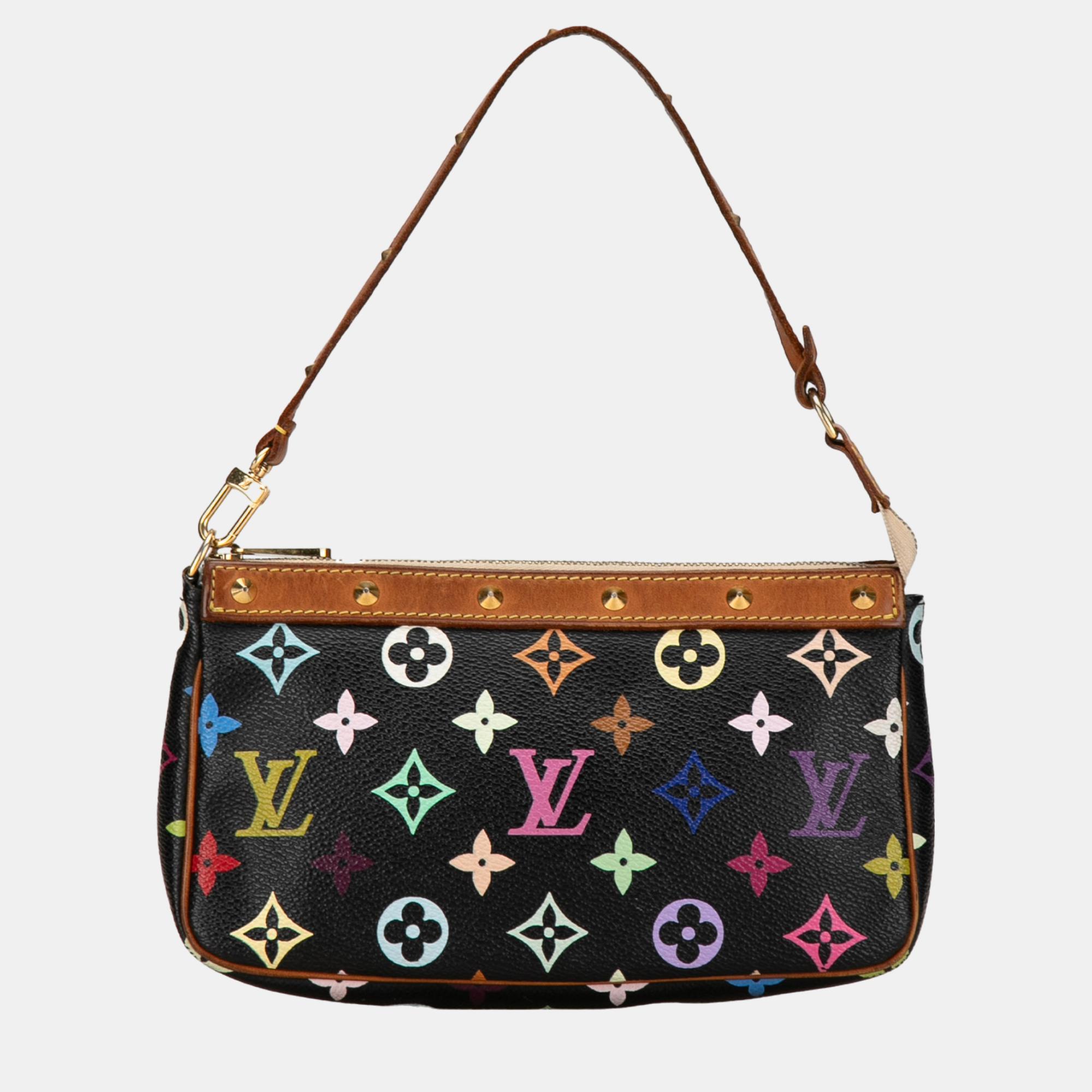 

Louis Vuitton Black Monogram Multicolore Pochette Accessoires