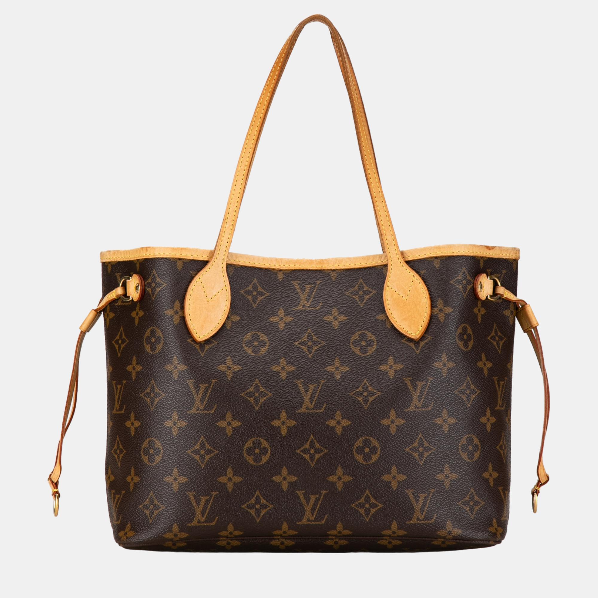 

Louis Vuitton Brown Monogram Neverfull PM