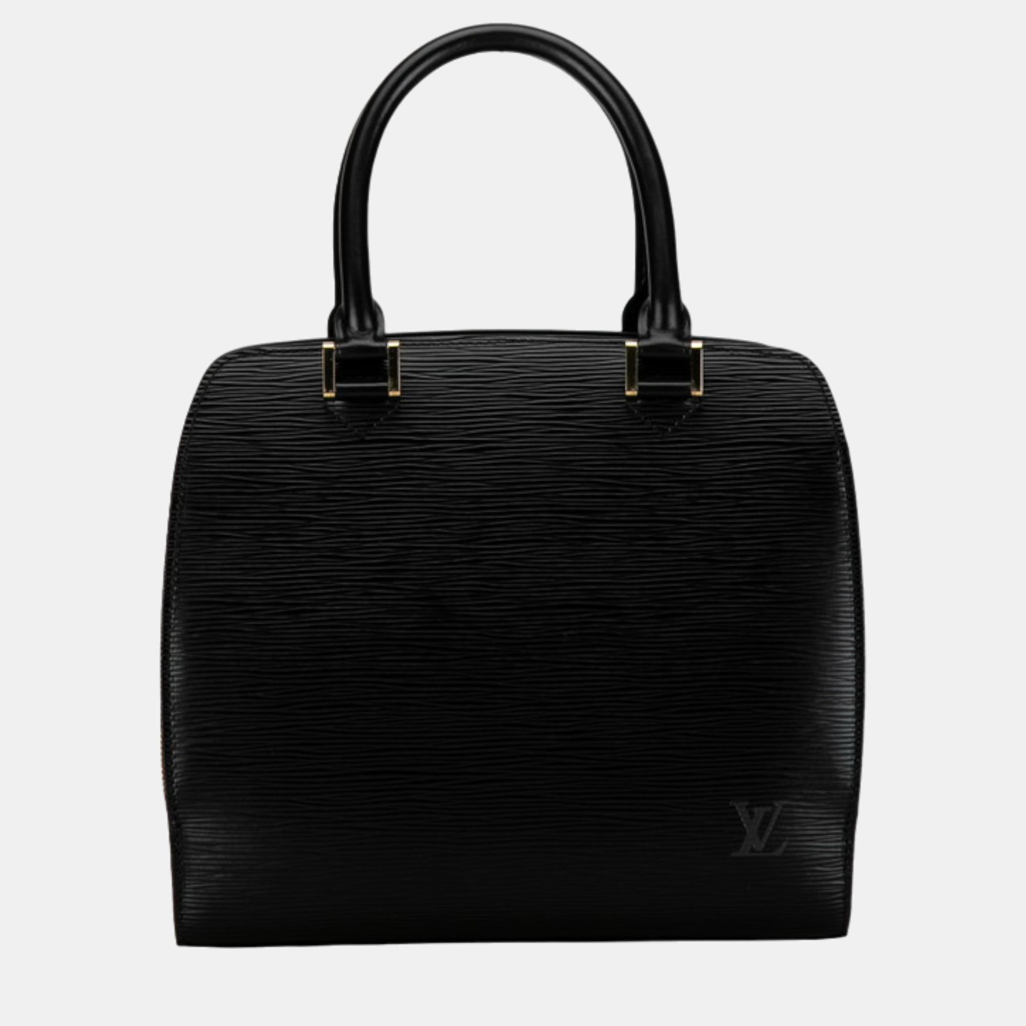 

Louis Vuitton Black Leather Pont Neuf Satchel