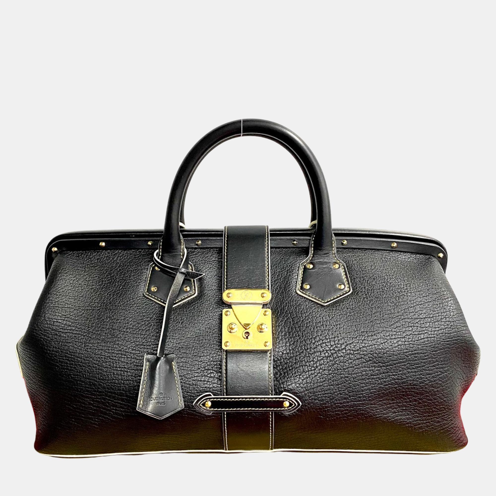 

Louis Vuitton Black Leather  Suhali Tote Bag