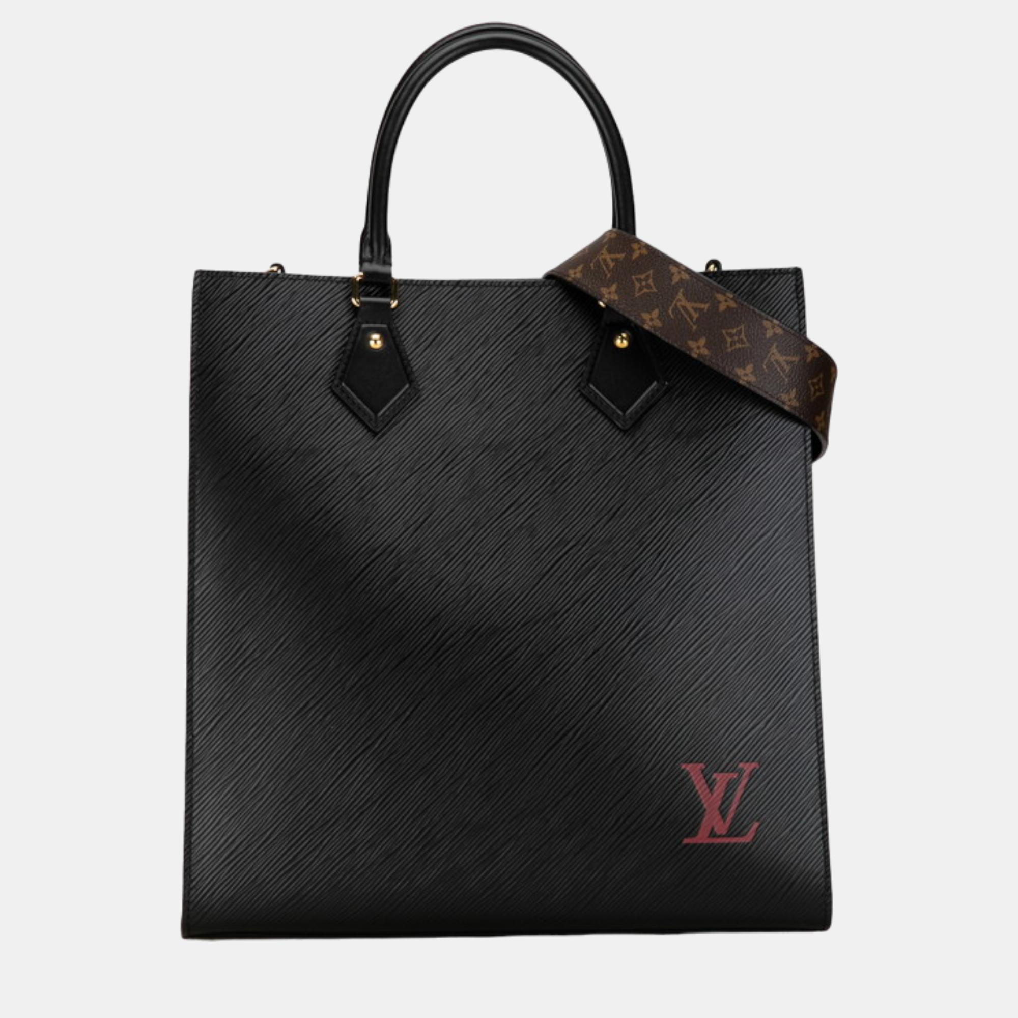 

Louis Vuitton Epi Leather PM Sac Plat Tote Bag, Black