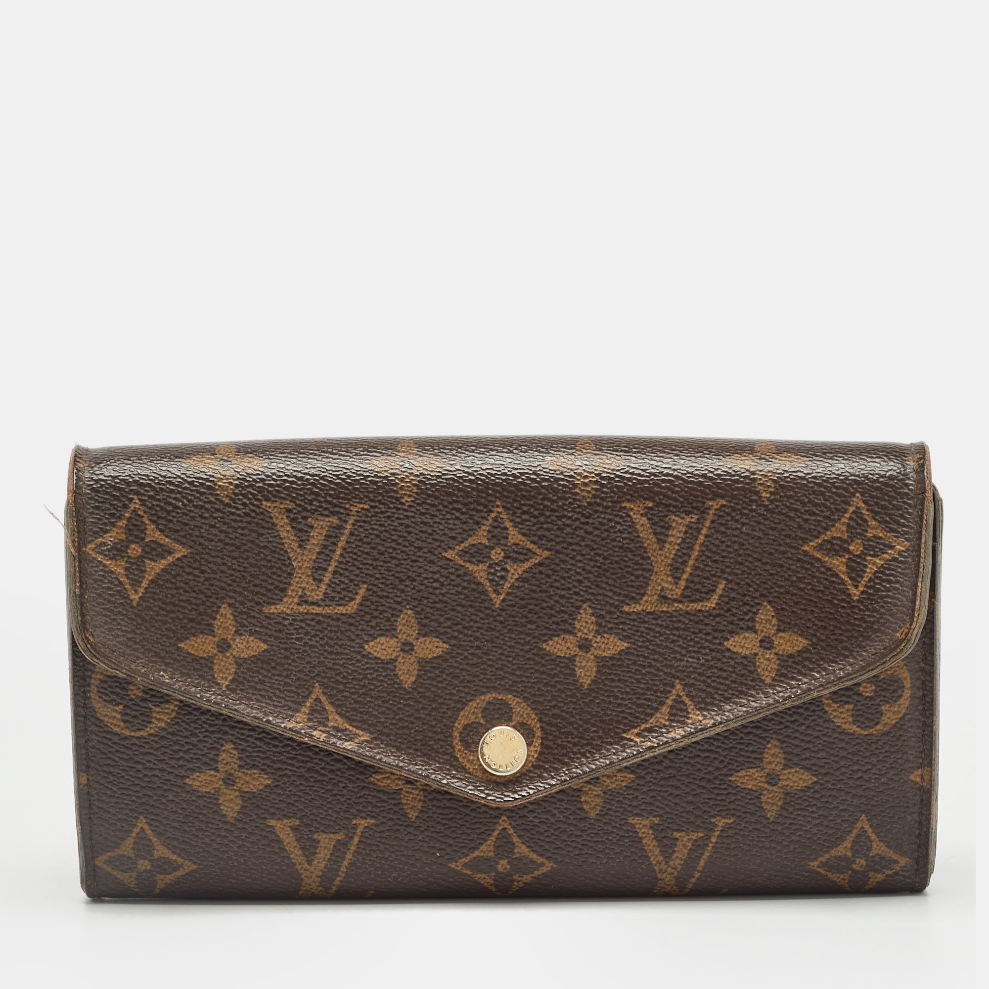 

Louis Vuitton Monogram Canvas Sarah Wallet, Brown