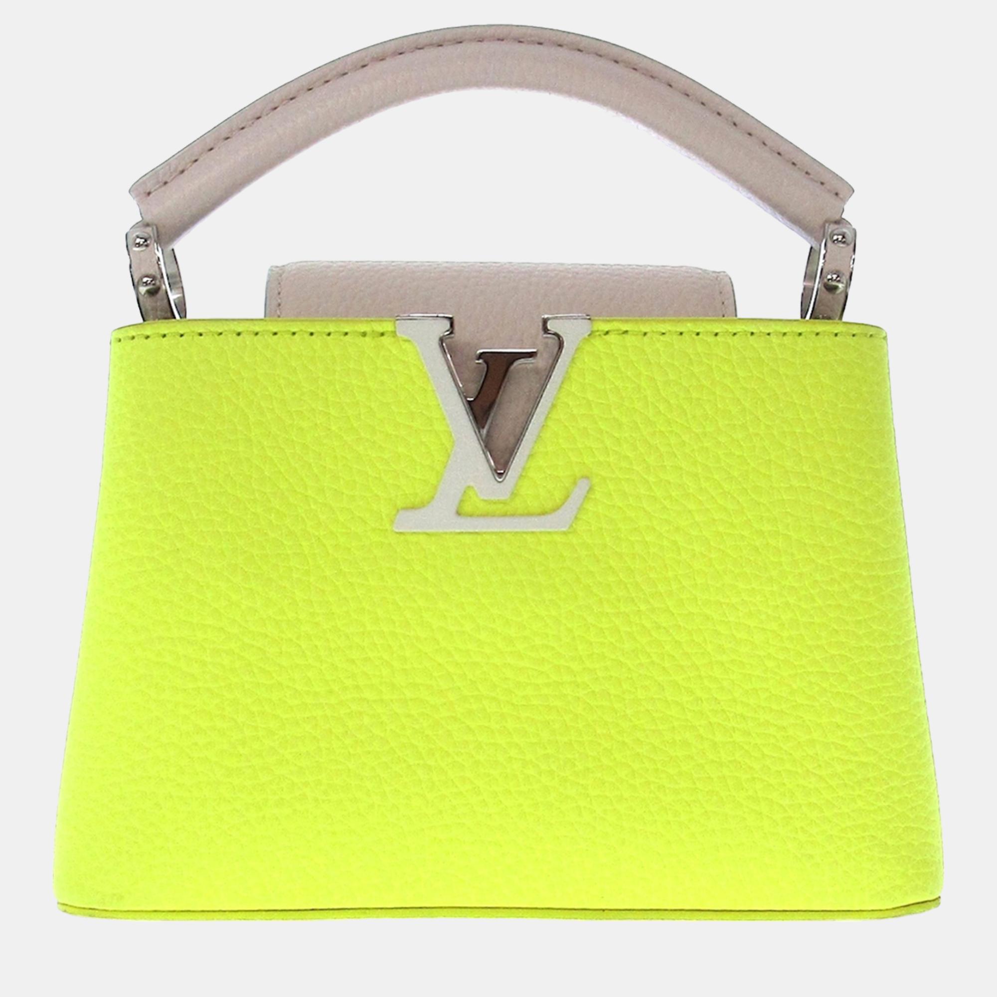 

Louis Vuitton Yellow Taurillon Mini Capucines