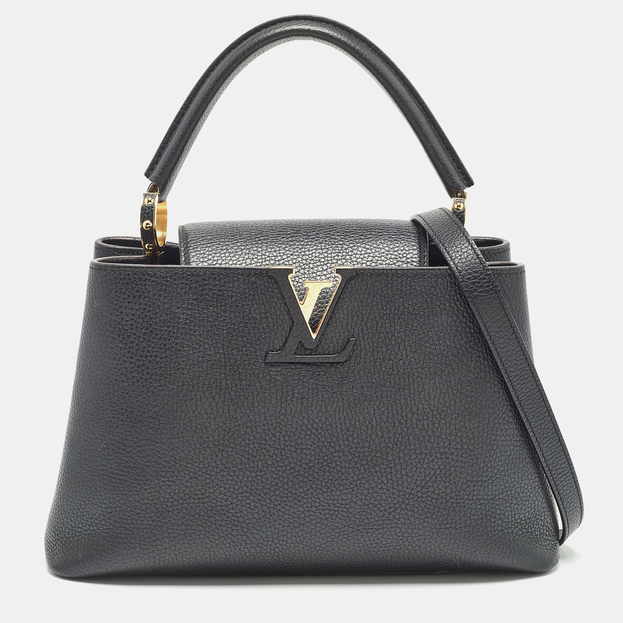 

Louis Vuitton Black Taurillon Leather Capucines PM Bag