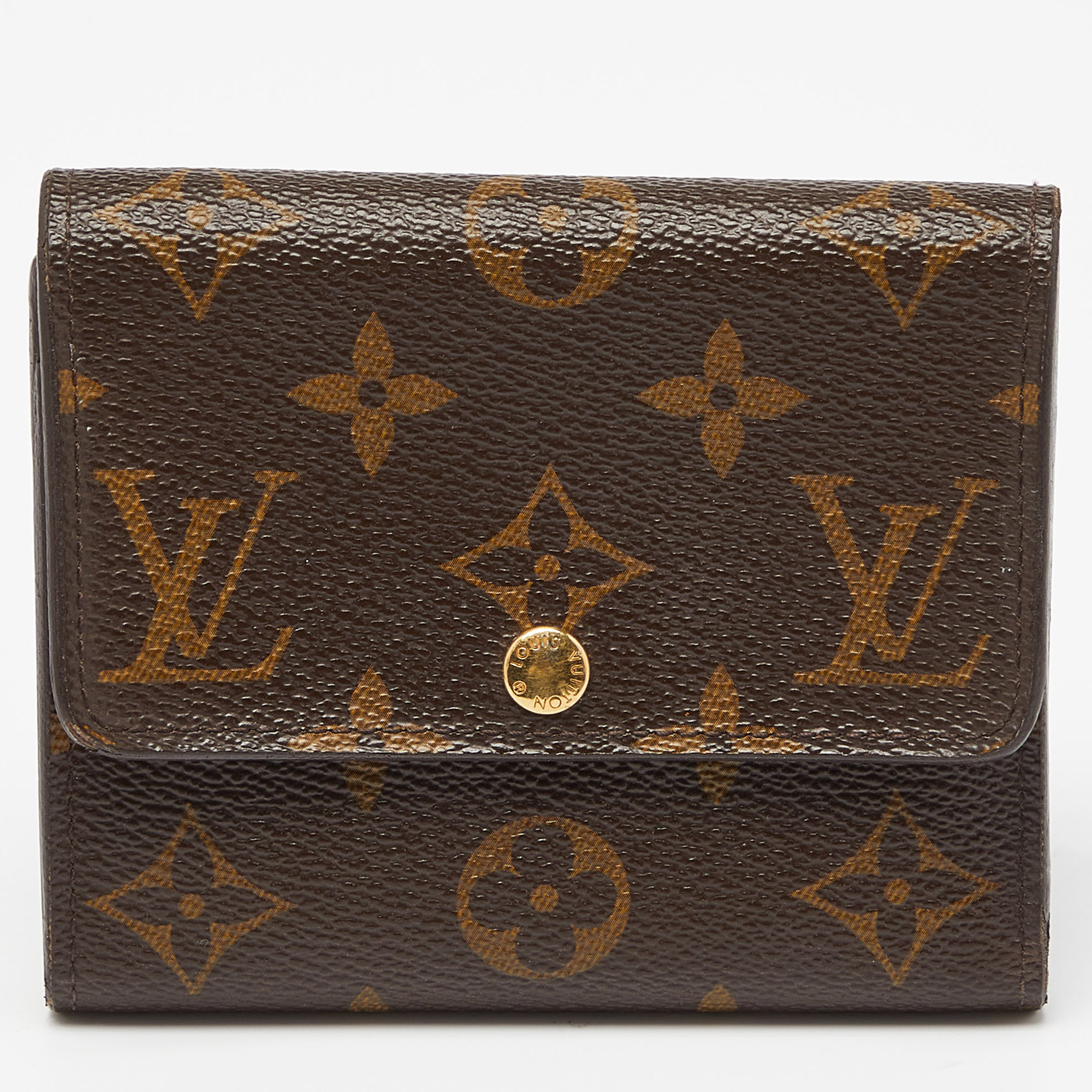 Pre-owned Louis Vuitton Monogram Canvas Anais Wallet In Brown