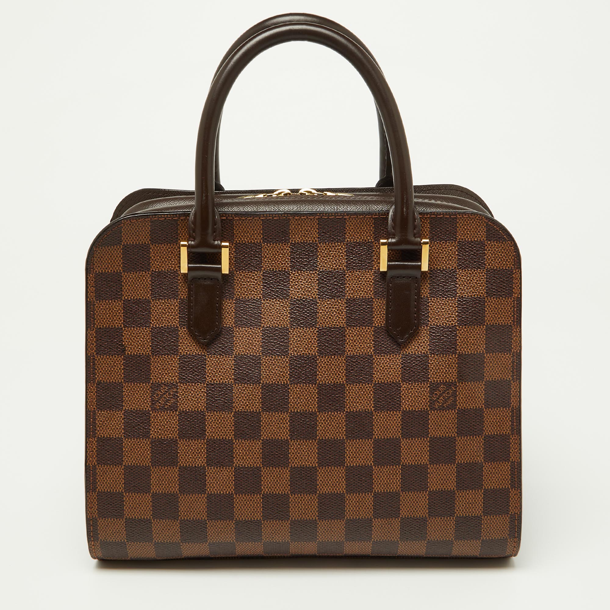 

Louis Vuitton Damier Ebene Canvas and Leather Triana Bag, Brown